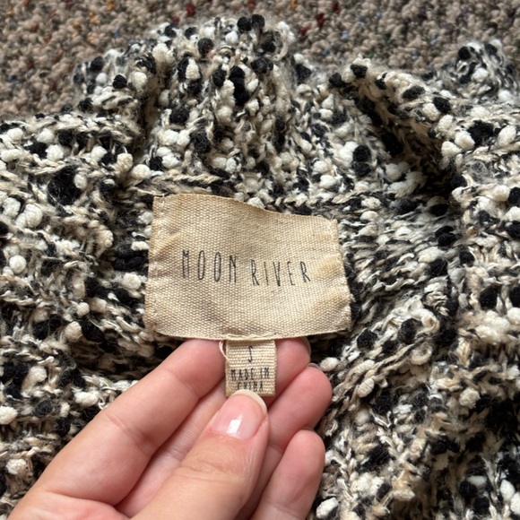 Anthropologie Moon River Marled Sweater Balloon Sleeve - Picture 4 of 4